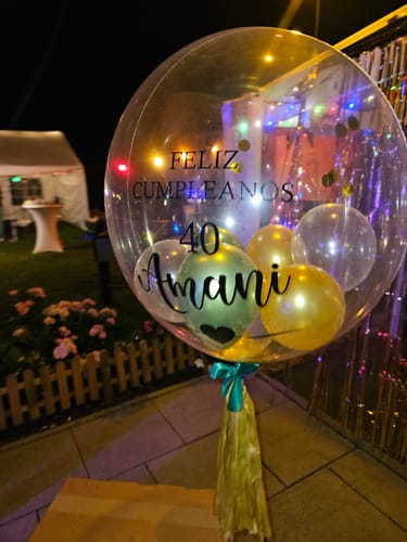 Customer photo review of Deluxe Green Designer Ballon