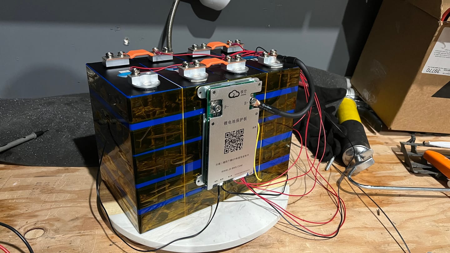 Customer photo review of (Pack of 4) EVE MB31 Grade A Cells - 3.2V LiFePO4 314Ah Battery