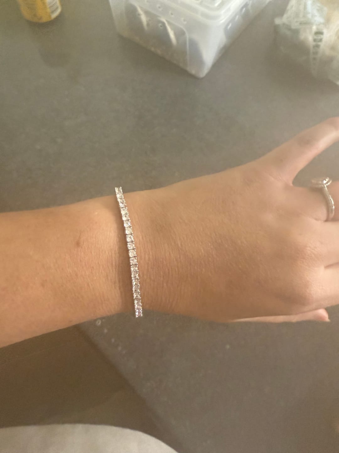 Customer photo review of TYRA TENNIS BRACELET - SILVER