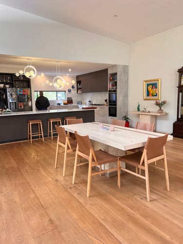 Customer photo review of Sutton Leatherette Dining Chair in Tan