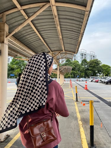 Customer photo review of Monogram Shawl (Black)