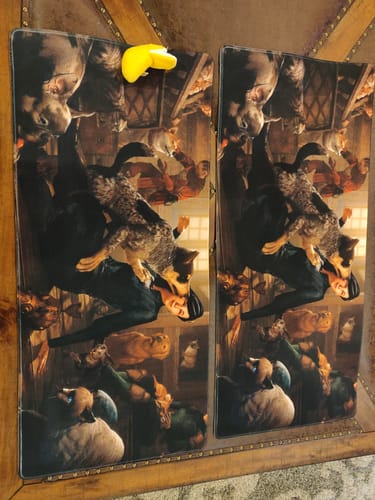 Customer photo review of Custom Design XLarge Mouse Pad (36"X16")