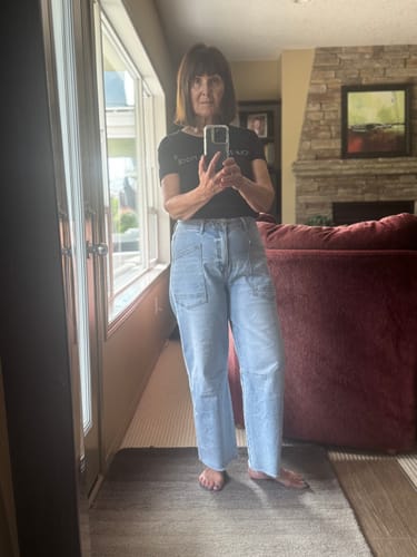 Customer photo review of Vervet City Lights Barrel Jean
