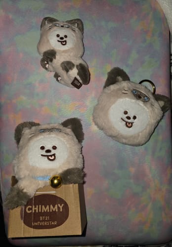 Customer photo review of BT21 JAPAN - OFFICIAL CAT DAY JIMIN SET: PLUSH + KEYCHAIN + POUCH
