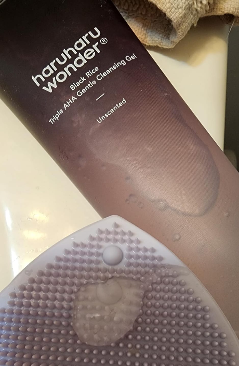 Customer photo review of BLACK RICE triple AHA gentle cleansing gel