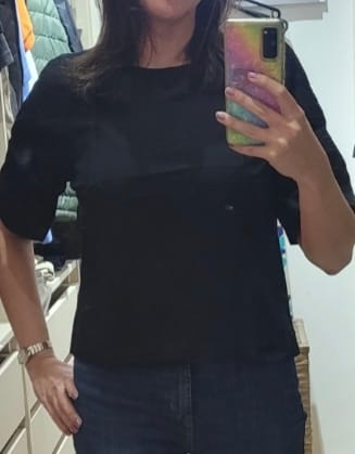 Customer photo review of Blusa Tulipa Preta
