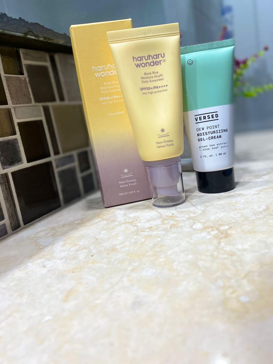 Customer photo review of BLACK RICE moisture airyfit daily sunscreen SPF50+ PA++++