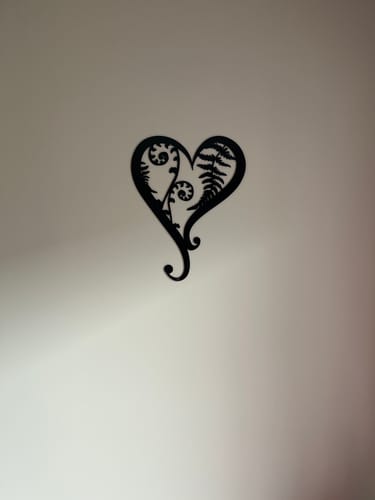 Customer photo review of Fern & Koru Heart Wall Art