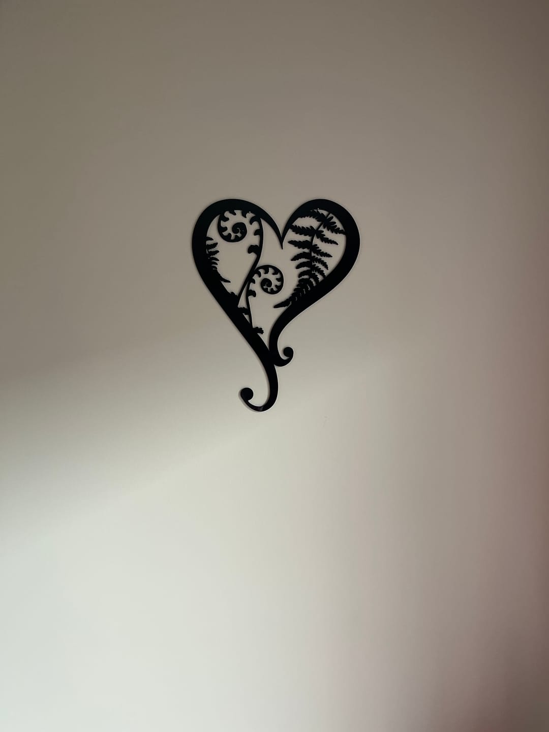 Customer photo review of Fern & Koru Heart Wall Art