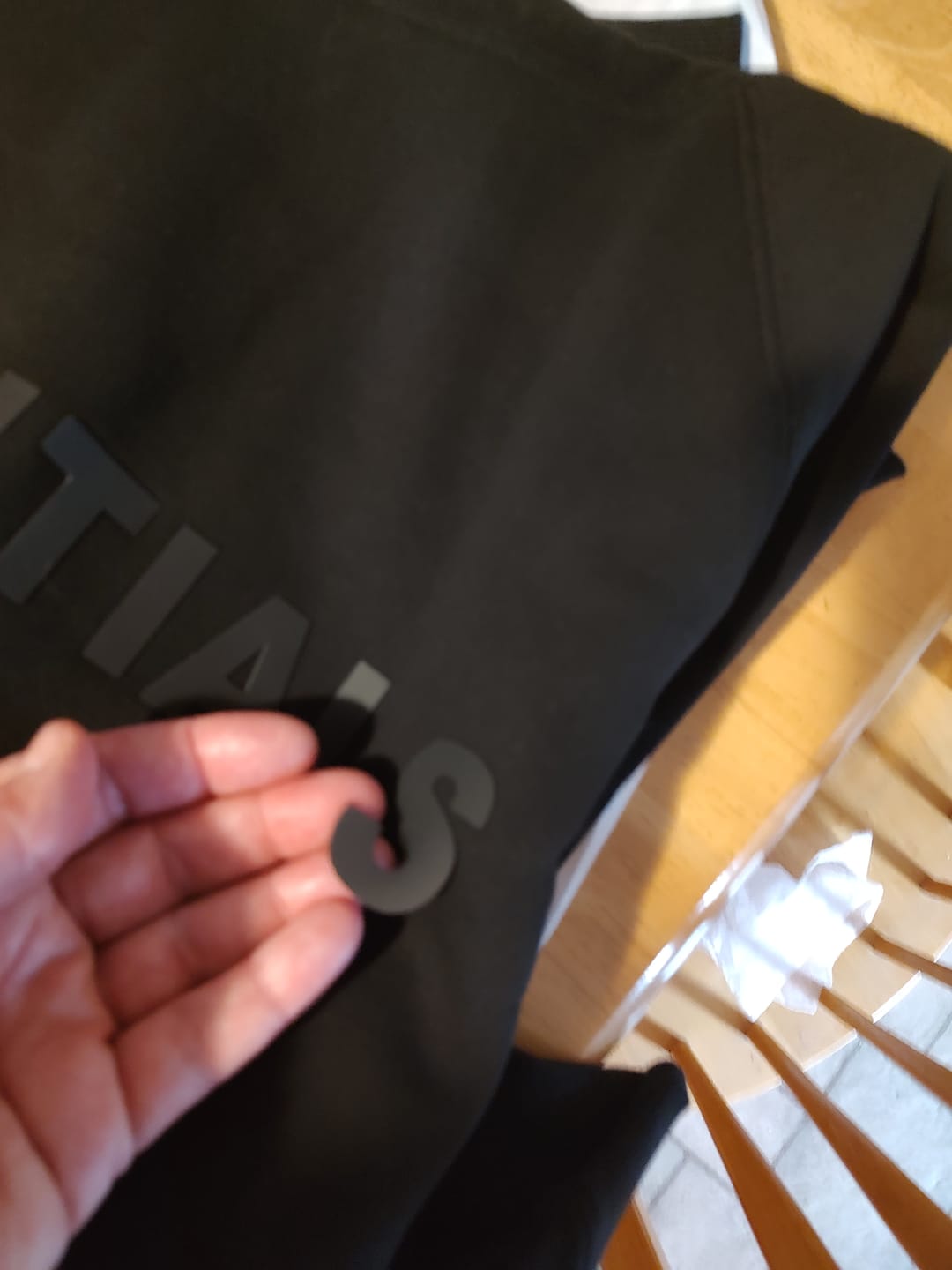 Customer photo review of NEW! Stylish 3:3 Essentials Hooded Sweatshirt 3:3 3SS3NTIALS HOODIE (Off Black)