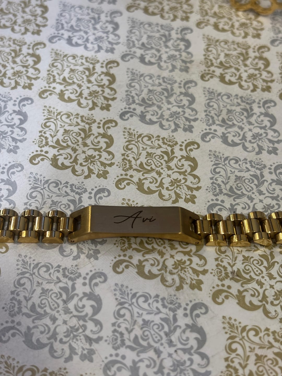 Customer photo review of Personalised Stark Bracelet