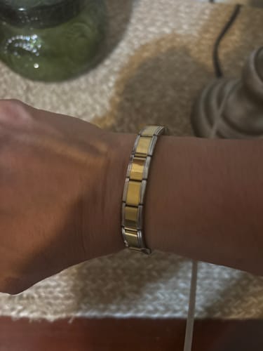 Customer photo review of Pulsera Italiana Combinada