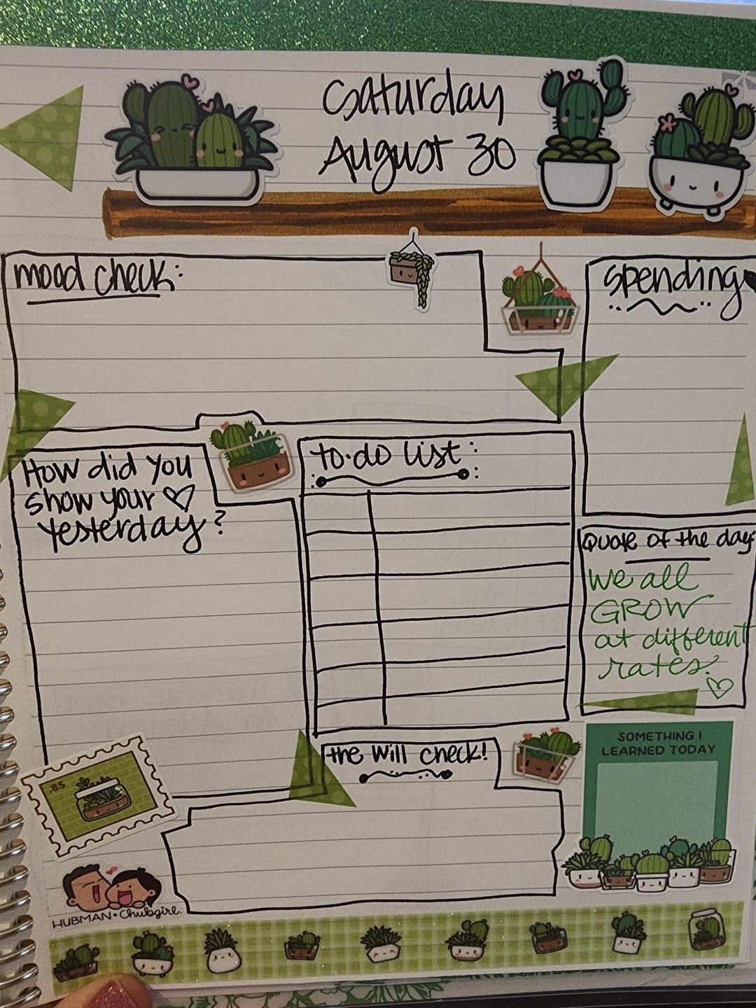 Customer photo review of Cozy Plants Die Cut Stickers