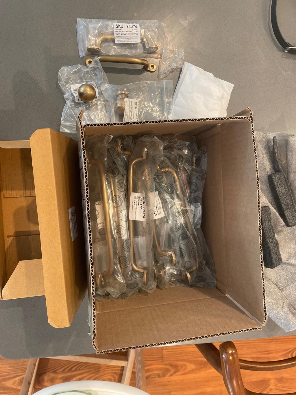 Customer photo review of Serene Cabinet Pulls - Antique Brass