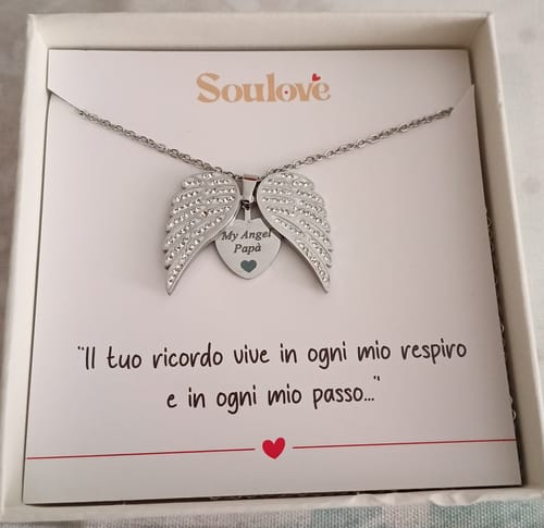 Nunzia C. review of Collana Angelo mio l'originale ✦ Incidi il nome del tuo Angelo image 1 out of 1