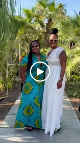 Customer video review of NANNY AFRICAN PRINT MAXI A-LINE SHIRT DRESS