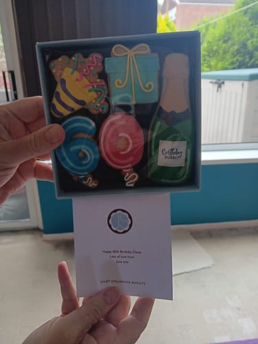 Customer photo review of Birthday Balloon Biscuit Box