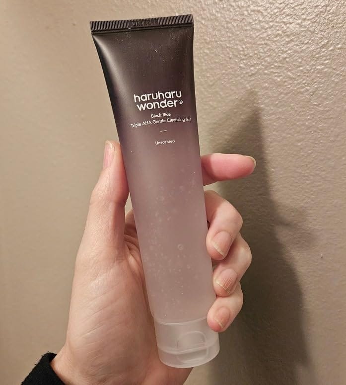 Customer photo review of BLACK RICE triple AHA gentle cleansing gel