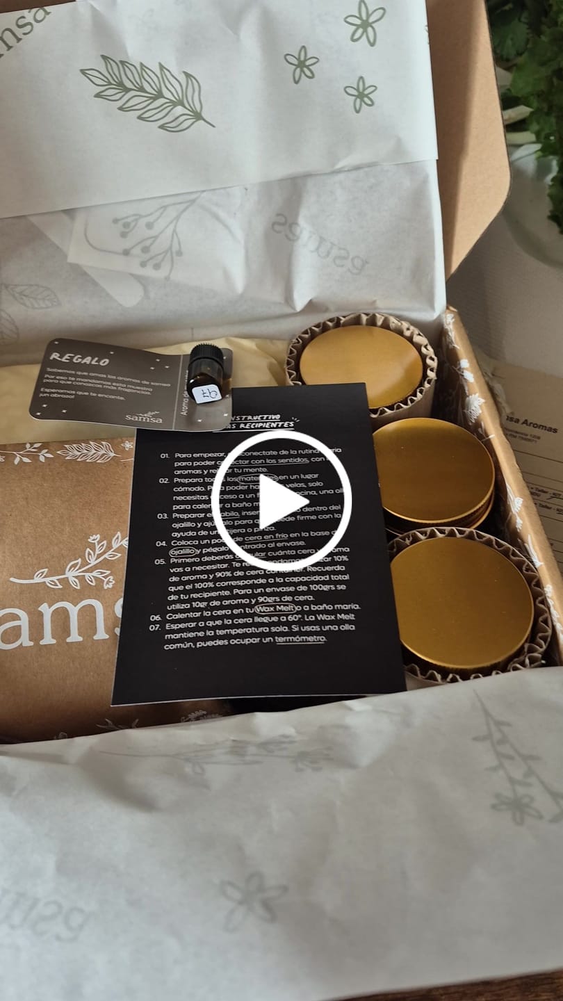 Customer video review of Kit inicial Velas Recipiente + Taller