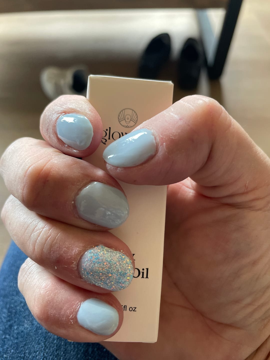 Customer photo review of Mint Breeze Dipping Powder