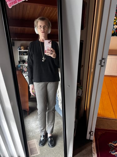 Customer photo review of Ava Pant - Natural/Black