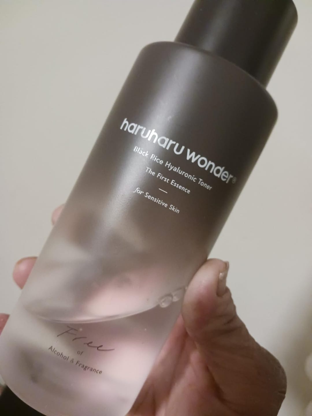 Customer photo review of BLACK RICE hyaluronic toner / free of alcohol & fragrance