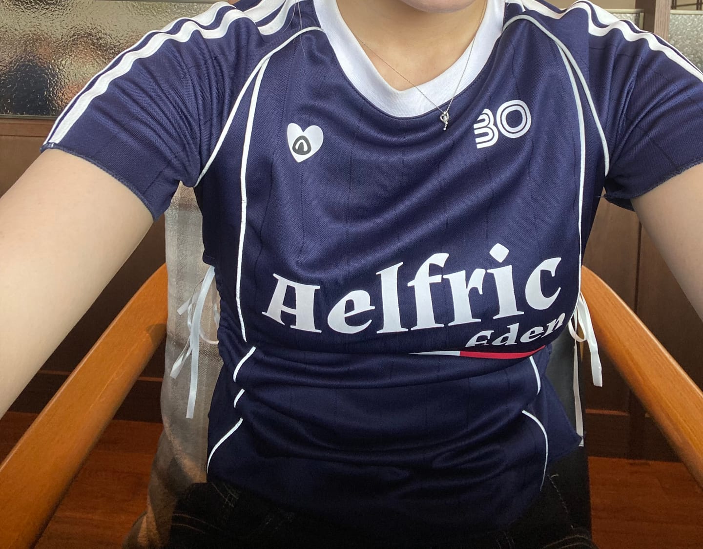 Customer photo review of Aelfric Eden Cut-Out Stripe Soccer Jersey