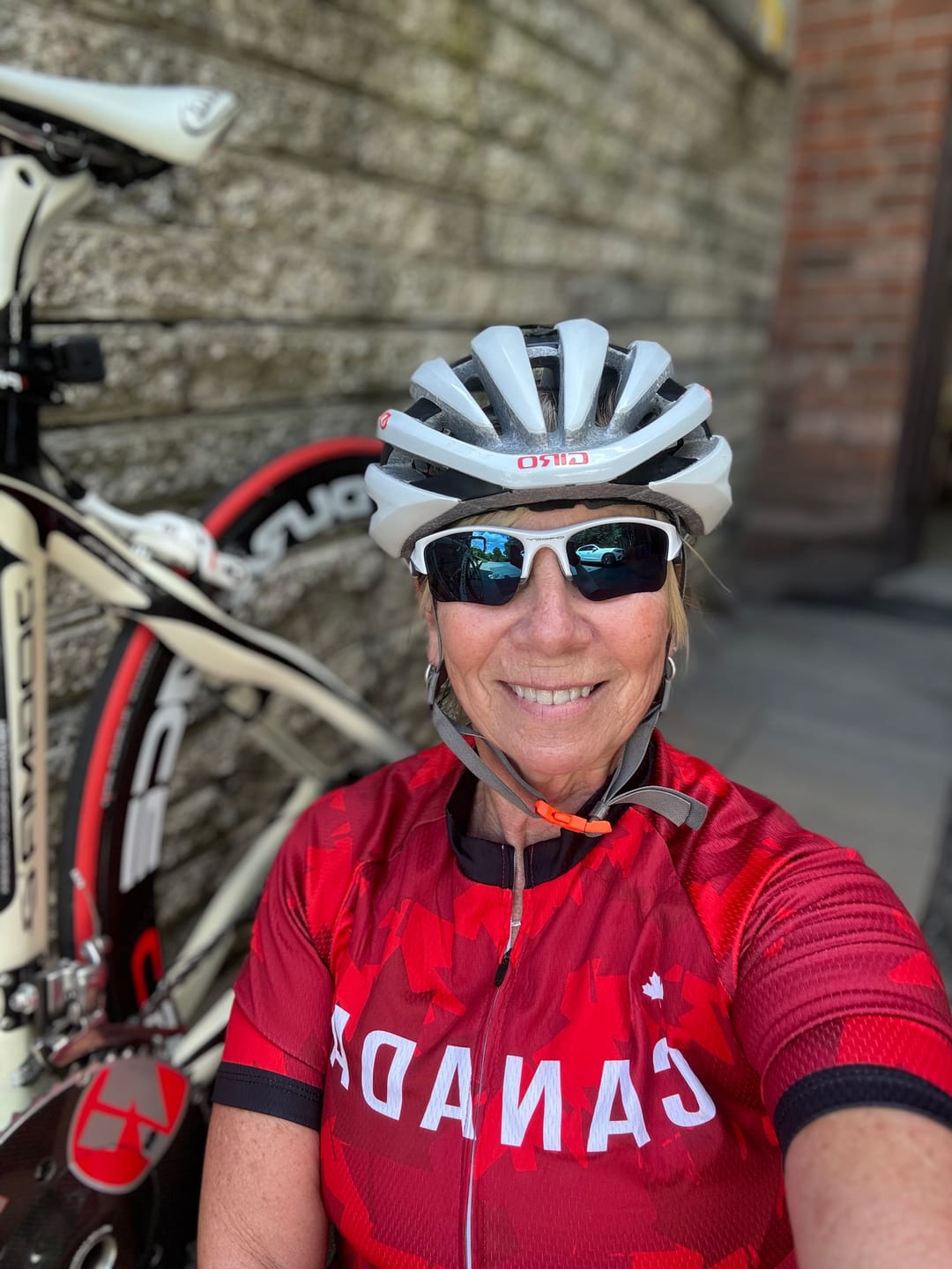 Customer photo review of Canada Maple Leaf Cycling Jersey