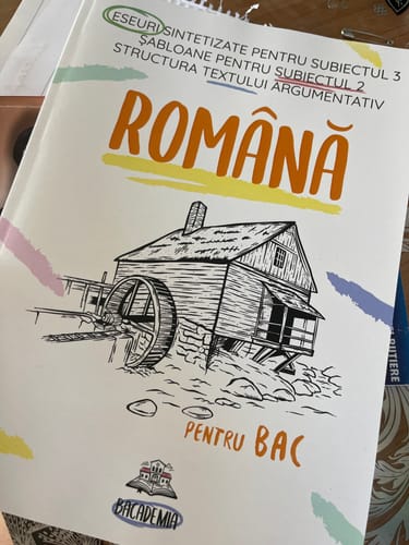Recenzie cu fotografie de la un client despre Carte Română Bacalaureat Bacademia (temă și viziune, caracterizare, relație) - Ediția II