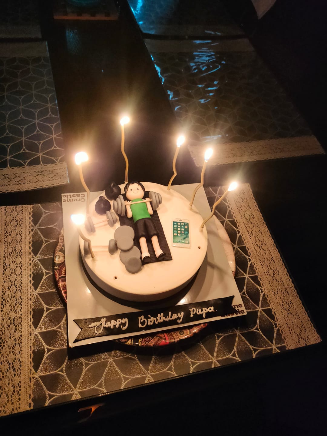 Customer photo review of Gym Lover Birthday Cake