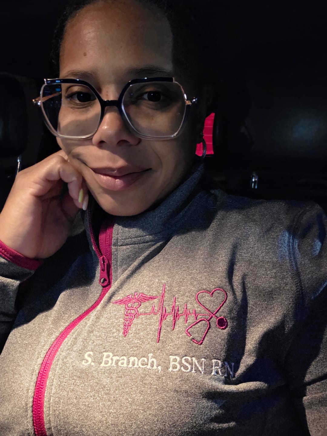 Customer photo review of Ladies Sport-Wick® Stretch Contrast Full-Zip