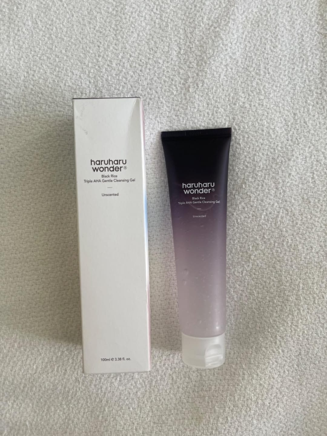 Customer photo review of BLACK RICE triple AHA gentle cleansing gel