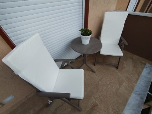 Customer photo review of Cuscino Imbottito per Sdraio Cook, Sfoderabile, Antigraffio, con Laccetti, Interni od Esterni, Imbottitura 5 cm, Universale Copri Sdraio Giardino 45x120 cm VARI COLORI