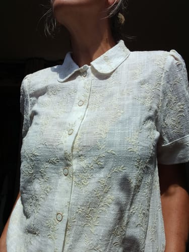 Customer photo review of Blouse Amandine - coton flammé brodée ivoire