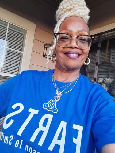 Customer photo review of FARTS Black on Black Unisex T-Shirt for Quiet Strength & Bold Energy