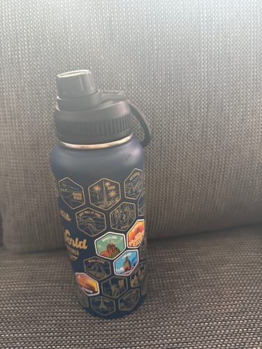 Customer photo review of Let's Wander™ World Explorer Water Bottle + Stickers
