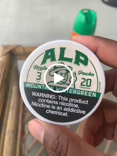 Customer video review of Mountain Wintergreen Nicotine Pouches