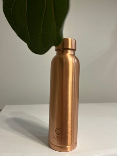 Customer photo review of Hammered Pure Copper Water Bottle 950ml