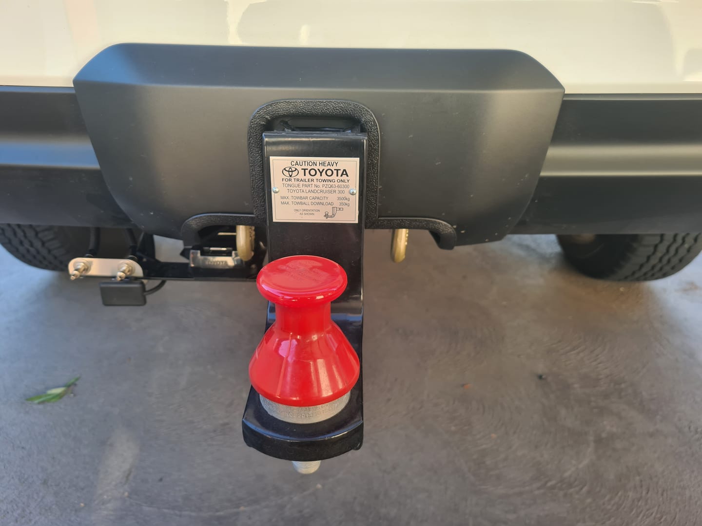 Customer photo review of Tow Bar Cover Cut Out Service for 300 Series Landcruisers