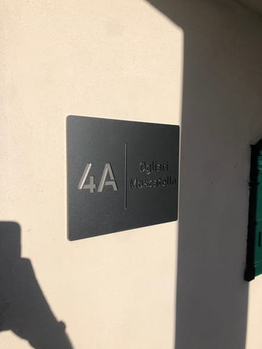 Customer photo review of Numero civico e testo modello Stencil Regular