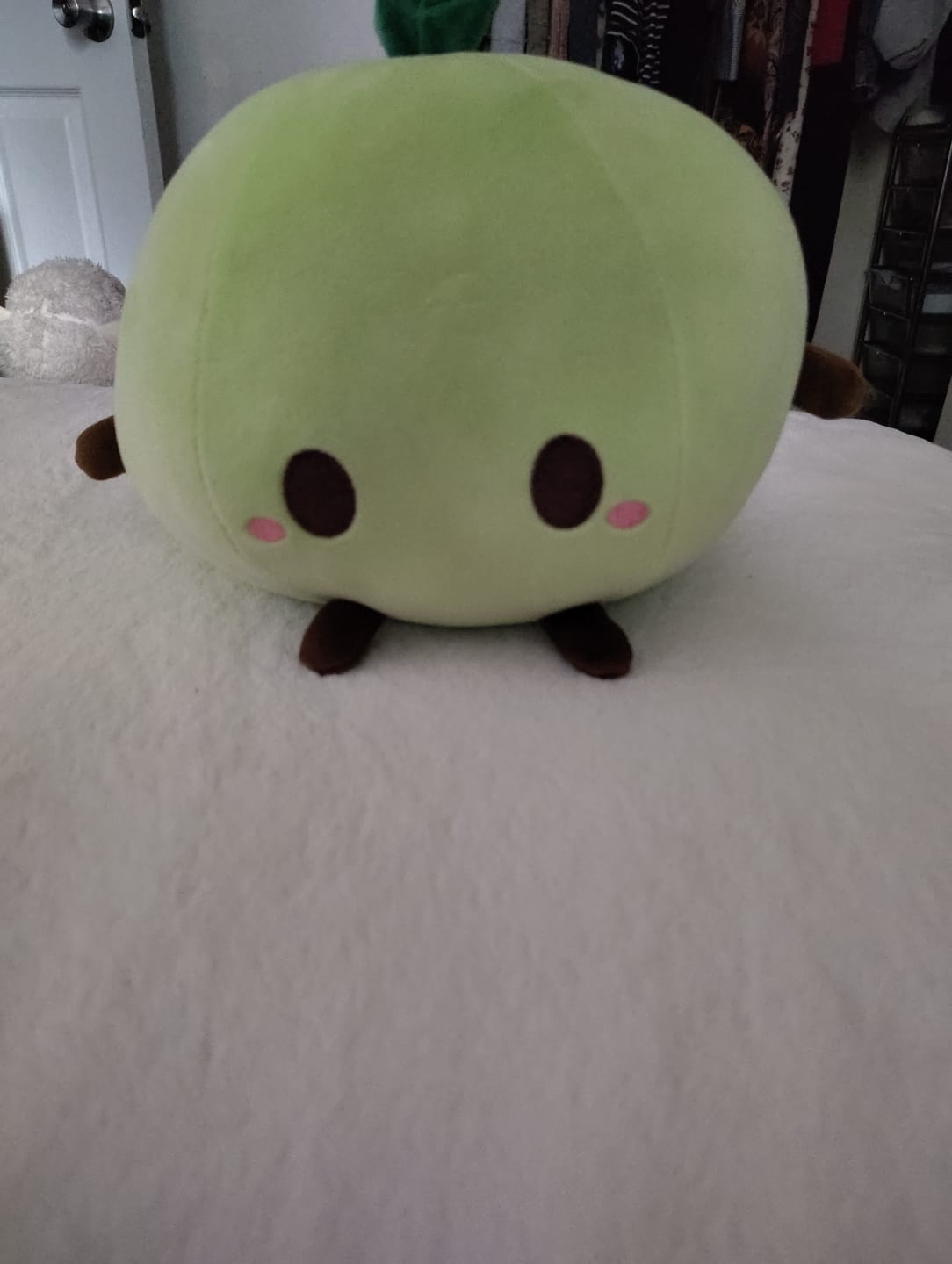 Customer photo review of Stardew Valley - Green Junimo Pillow Plush