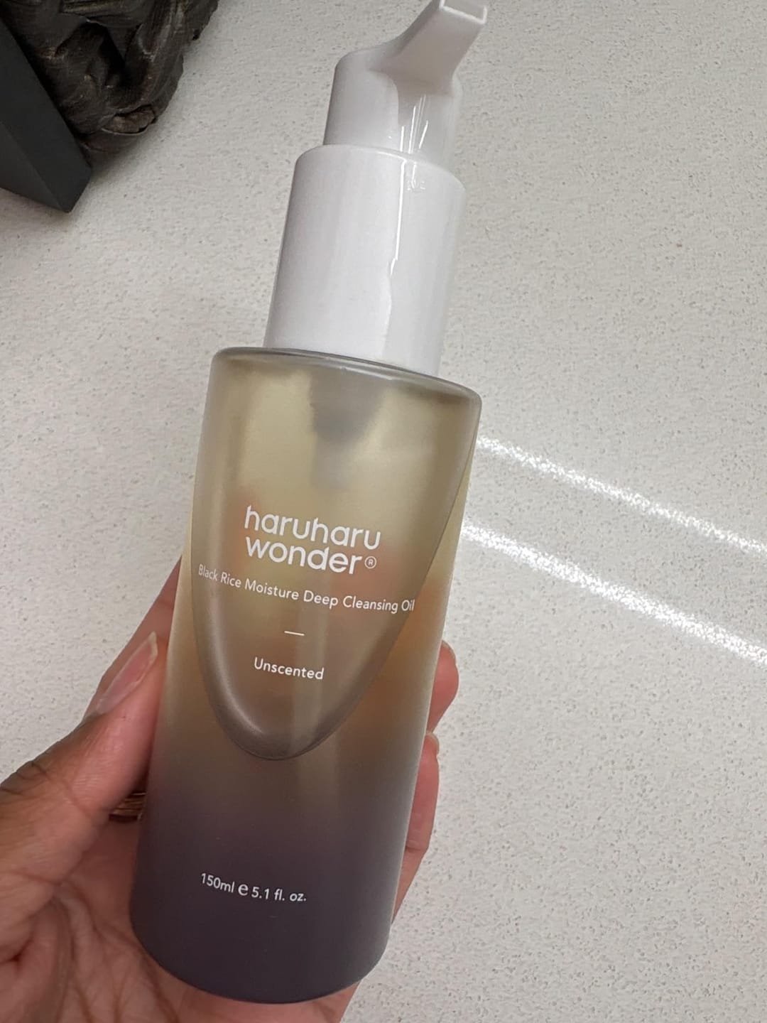 Customer photo review of BLACK RICE moisture cleansing oil