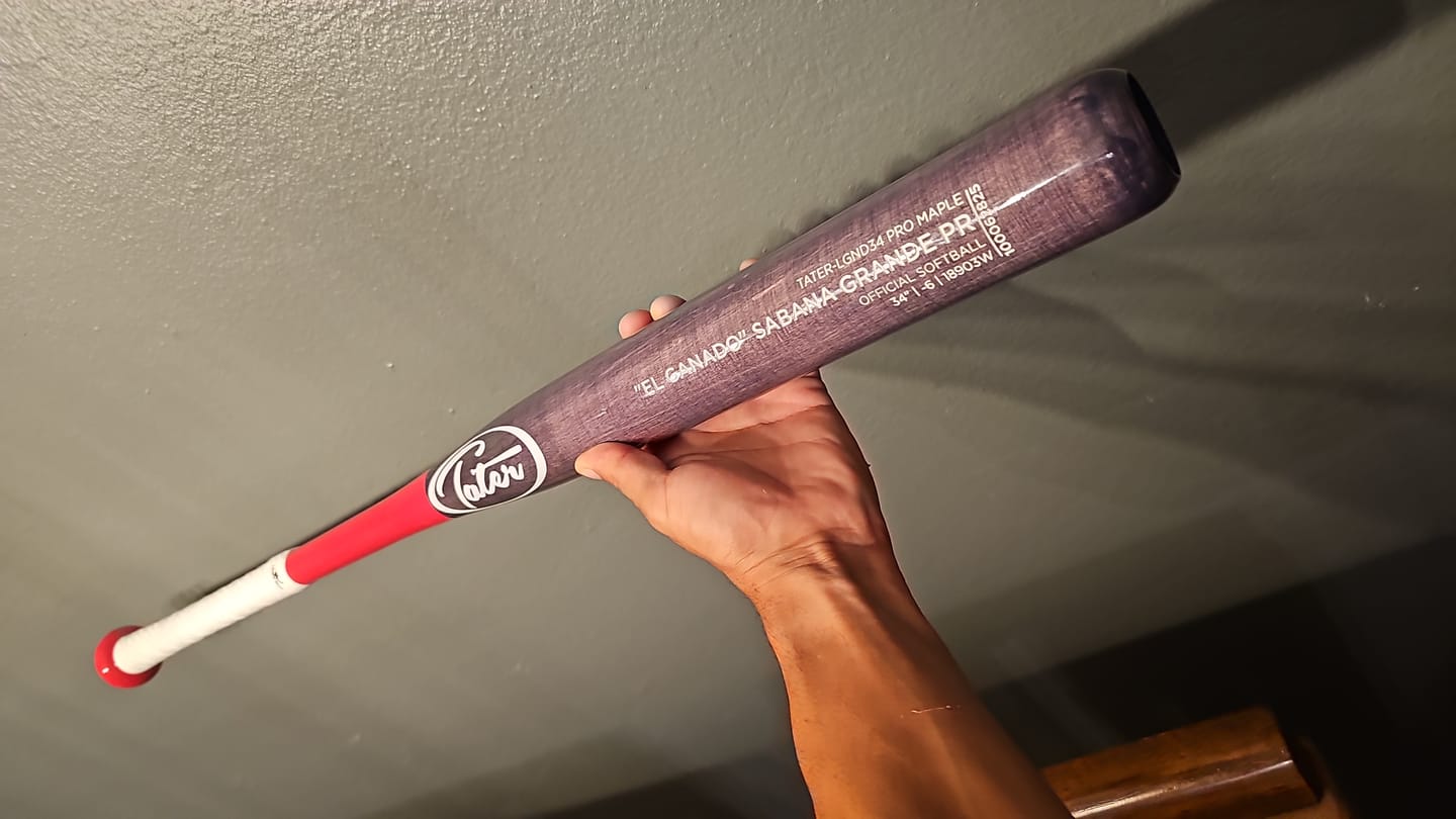 Customer photo review of Tater-LGND34 Official Softball Wood Bat