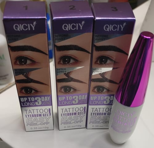 Customer photo review of Tattoo Eyebrow Stain - Peel & Go (50% OFF)