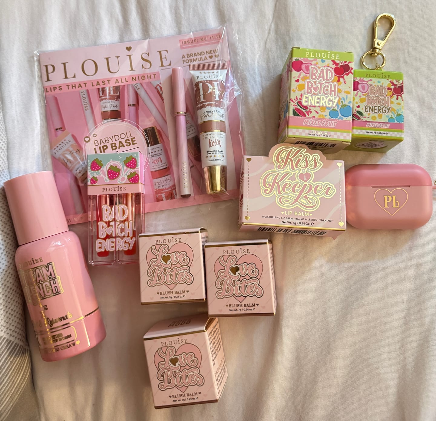 Customer photo review of P. Louise Bad Bitch Energy Keychain Lip Balm