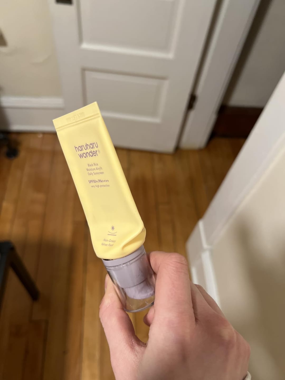 Customer photo review of BLACK RICE moisture airyfit daily sunscreen SPF50+ PA++++