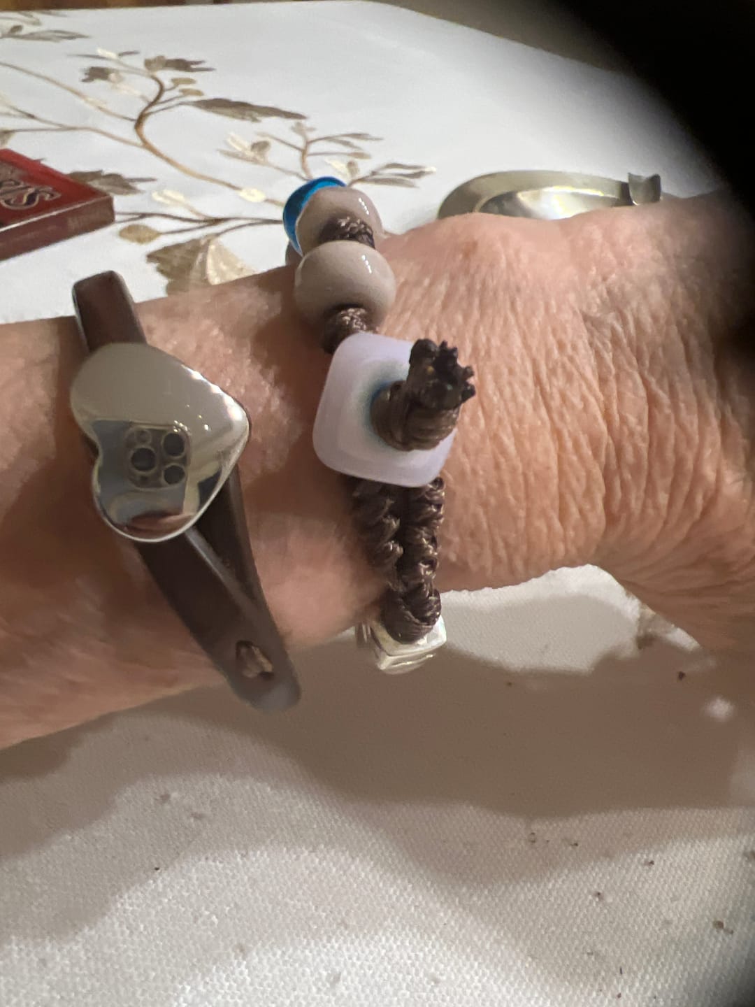 Customer photo review of Bracciale pelle Cuore Mio Palladio Tulsi