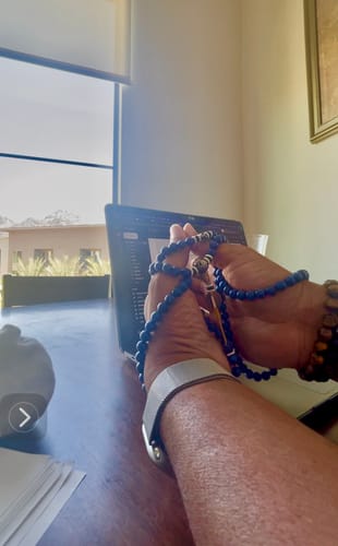 Customer photo review of Lapis Lazuli Third Eye Mala