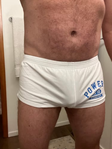 Customer photo review of 2-pack Men's DM Printed Lettering Low Waist Sexy Cotton Boxer Shorts