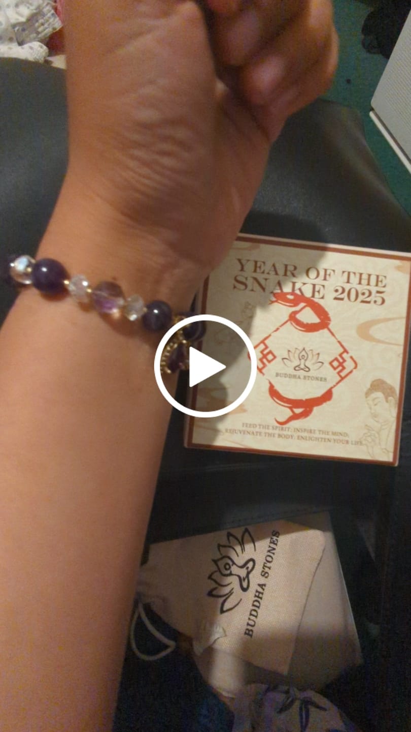 Customer video review of Natural Amethyst Zircon Love Heart Healing Soul Charm Bracelet